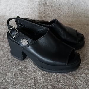 Harley Davidson Sling Back Clogs 7.5 Medium